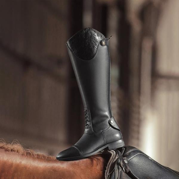 MEN'S RETRO BACK ZIP KNEE-HIGH EQUESTRIAN  BOOTS 75864943S