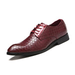 MEN'S LACE-UP PLAID CASUAL DRESS SHOES 36427871S