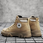 MEN'S STYLISH HIGH TOP THICK SOLE WORK STYLE SHOES 52378074S