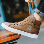 MEN'S DAILY HIGH-TOP CASUAL CANVAS SHOES 38076484S