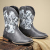 MEN'S RETRO SNAKE PRINT MID-CALF WESTERN BOOTS 84488280S