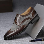 MEN'S BROGUE FASHION HOUNDSTOOTH DRESS SHOES 63097559S