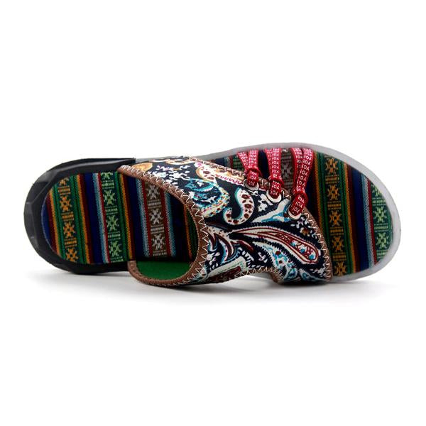 MEN'S RETRO ETHNIC STYLE FLAT BEACH SLIPPERS 44250823S