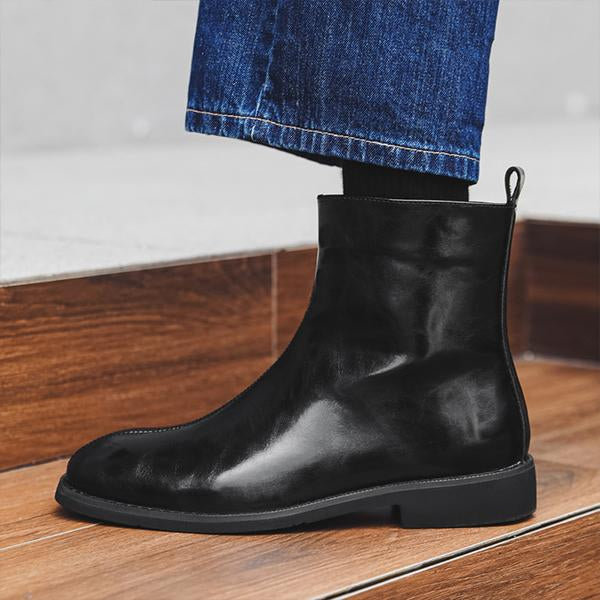 MEN'S STYLISH BUSINESS ZIPPER CHELSEA BOOTS 85774432S