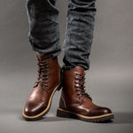 MEN'S FASHION CASUAL OUTDOOR LACE-UP ANKLE BOOTS 72686442S