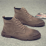 MEN'S STYLISH LACE-UP FLAT MARTIN BOOTS 25622074S