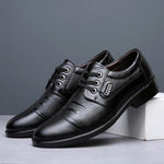 MEN'S CASUAL LACE-UP PLEATED DRESS SHOES 14162785S