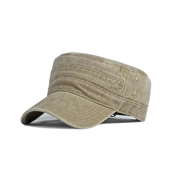 MEN'S WASHED AND DISTRESSED CASUAL FLAT HAT 48262616S