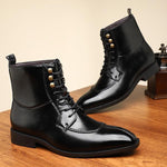 MEN'S BUSINESS FASHION SQUARE TOE MARTIN BOOTS 13333467S