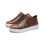 MEN'S CROCODILE PATTERN BUSINESS HIGH-TOP SNEAKERS 06290933S