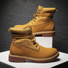 MEN'S CASUAL PLUSH WARM STITCHING LACE-UP BOOTS 48388849S