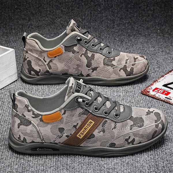 MEN'S RETRO CAMOUFLAGE CASUAL FLAT SNEAKERS 11410527S