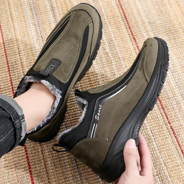 MEN'S SPORTS PLUSH LINING SLIP-ON CASUAL SHOES 80477781S