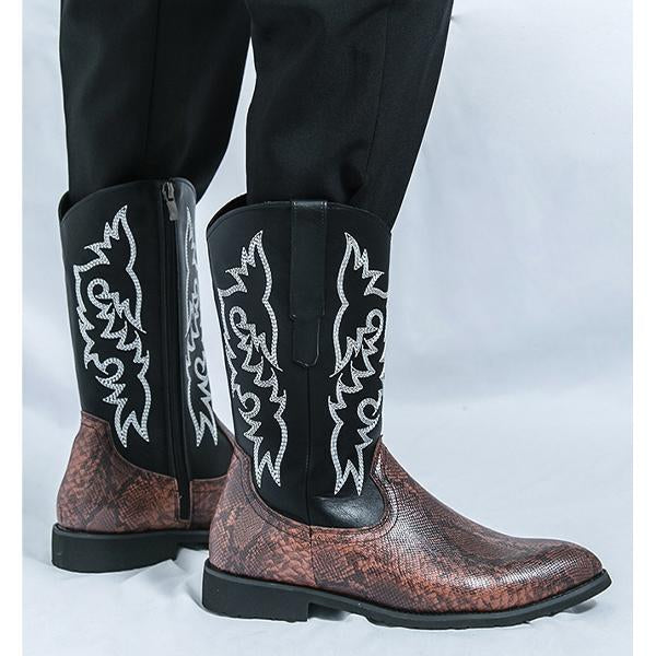 MEN'S RETRO EMBROIDERED KNIGHT BOOTS 69802405YL