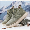 MEN'S WATERPROOF ROUND TOE FLAT HEEL LACE UP BOOTS 83894710YL