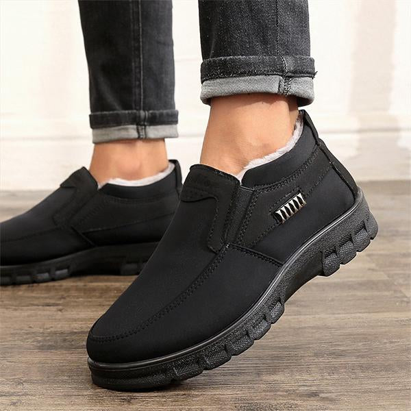 MEN'S CASUAL WARM PLUSH SLIP-ON COTTON SHOES 28175313S