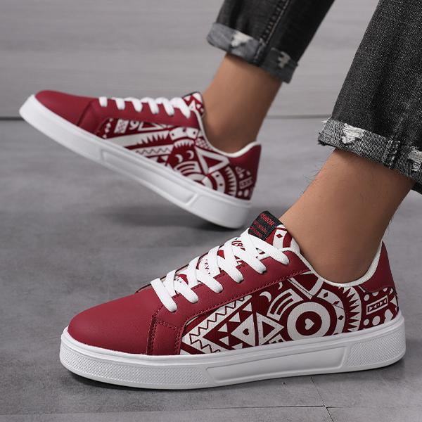 MEN'S STYLISH GRAFFITI CANVAS CASUAL SHOES 43561142S