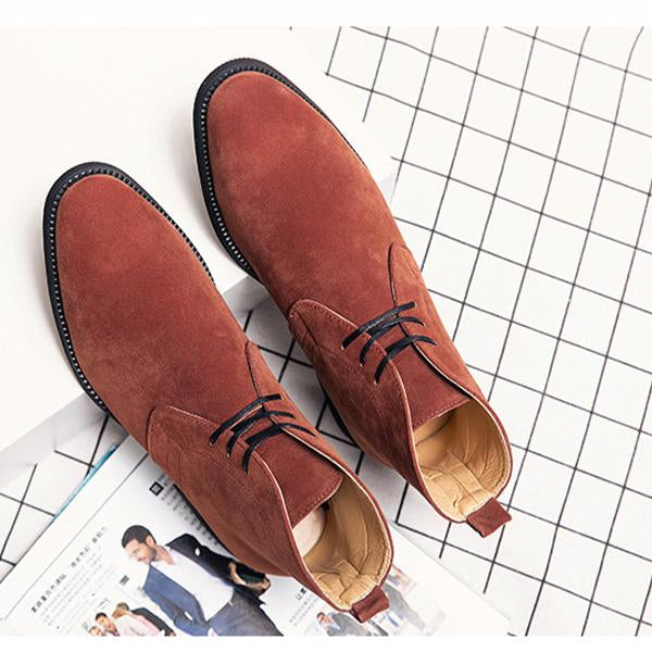 MEN'S BUSINESS CASUAL POINTED TOE LACE-UP CHUKKA BOOTS 71631221YL