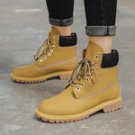 MEN'S FASHION CASUAL YELLOW LACE UP BOOTS 20871441S