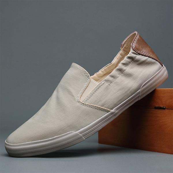 MEN'S CASUAL STITCHING CANVAS SLIP-ON SHOES 63220029S