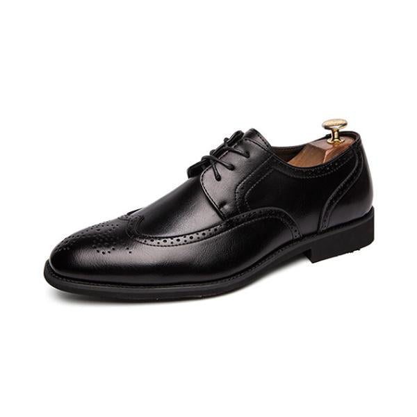 MEN'S BUSINESS ELEGANT CARVED LACE-UP DRESS SHOES 14193615S