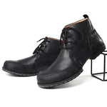 MEN'S CASUAL ROUND TOE ANKLE LACE-UP BOOTS 59536548S