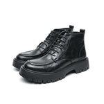 MEN'S RETRO THICK BOTTOM SIDE ZIPPER ANKLE BOOTS 35501172YL