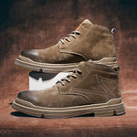 MEN'S LACE-UP CASUAL RETRO WORK STYLE BOOTS 84014659S