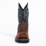 MEN'S RETRO COLORBLOCK EMBROIDERED PLATFORM BOOTS 65112506S