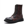 MEN'S CASUAL PATCHWORK ZIP-UP MOTORCYCLE BOOTS 32732082S