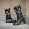 MEN'S HIGH TOP METAL STYLE WESTERN LEATHER BOOTS 00241267YL