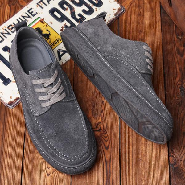 MEN'S LOW-CUT SUEDE THICK-SOLED SNEAKERS 83291280S