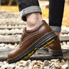 MEN'S RETRO TRENDY LACE-UP CASUAL WORK SHOES 13829634S