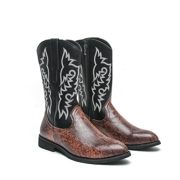 MEN'S RETRO EMBROIDERED KNIGHT BOOTS 69802405YL