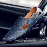 MEN'S LOW-TOP HOLLOW BREATHABLE FLAT DRIVING SHOES 18775993S