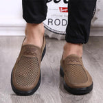 MEN'S FABRIC PERFORATED BREATHABLE ROUND TOE CASUAL SHOES 53120958YL