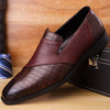 MEN'S STYLISH TEXTURED LEATHER SLIP-ON DRESS SHOES 15279050S