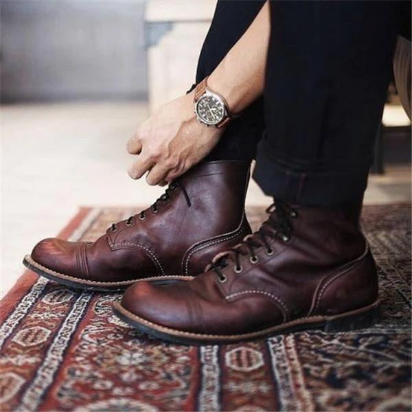 MEN'S RETRO CASUAL LACE UP BOOTS 21118103YL