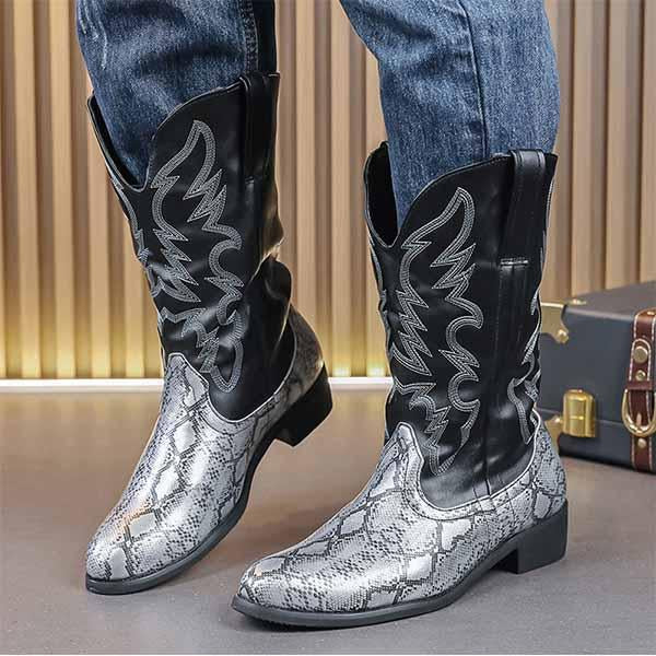 MEN'S FASHION CHRISTMAS FESTIVAL COWBOY BOOTS 12922885YL