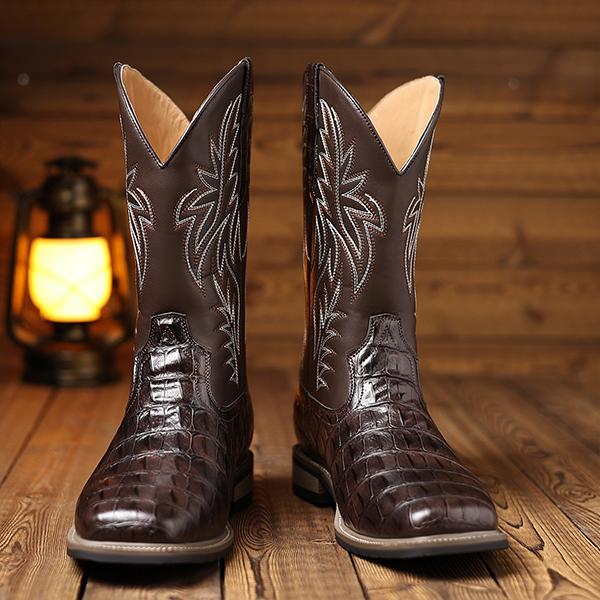 MEN'S VINTAGE STONE EMBROIDERED COWBOY BOOTS 51924600S