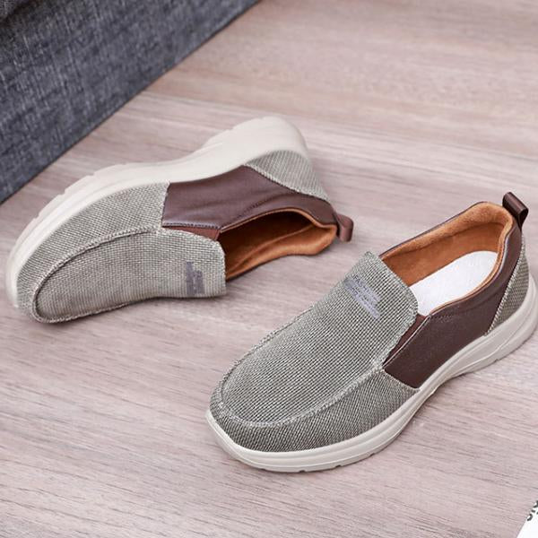 MEN'S BREATHABLE CANVAS LOOSE CASUAL SHOES 13951191S