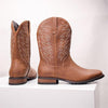 MEN'S EMBROIDERED RETRO SQUARE TOE COWBOY BOOTS 74065198YL