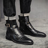 MEN'S STYLISH RIVET POINTED TOE CASUAL RETRO ANKLE BOOTS 38395405S