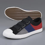 MEN'S CASUAL CONTRAST COLOR SLIP-ON CANVAS SHOES 76427249S