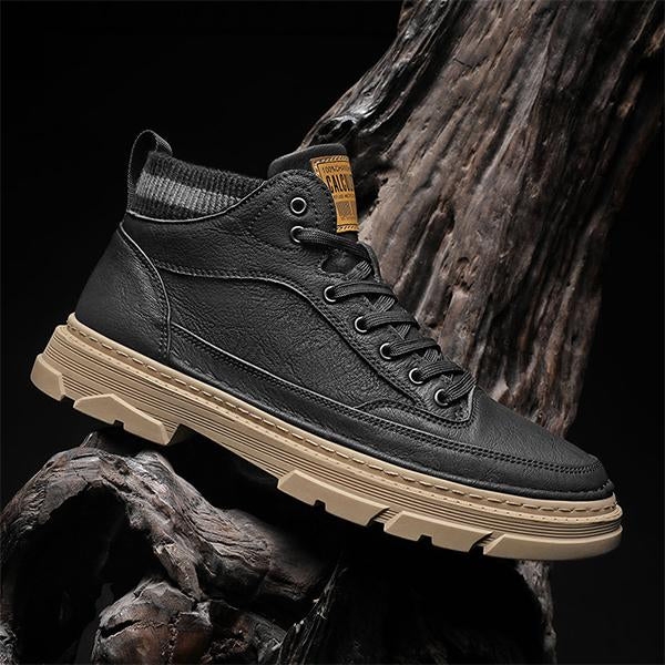 MEN'S RETRO THICK-SOLED SPORTS LACE-UP BOOTS 25792879S