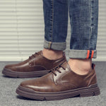 MEN'S RETRO TRENDY LACE-UP WORK SHOES 55992950S