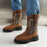 MEN'S RETRO EMBROIDERED DENIM BOOTS 15931555YL