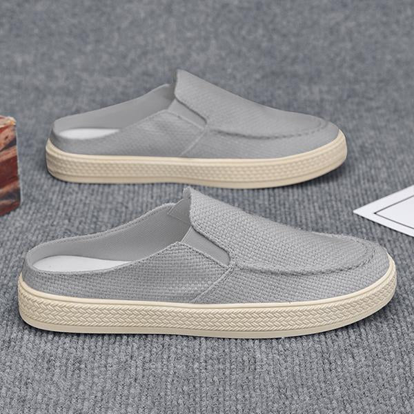 MEN'S CASUAL SLIP-ON CANVAS HALF SLIPPERS 35107813S