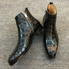 MEN'S RETRO LOW HEEL STONE PATTERN CHELSEA BOOTS 01636223S