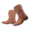 MEN'S EMBROIDERED RETRO SQUARE TOE COWBOY BOOTS 74065198YL